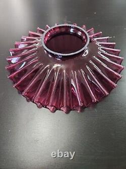 Antique Purple Translucent Petticoat Oil Lamp 9 1/2 Inch Hard to find
