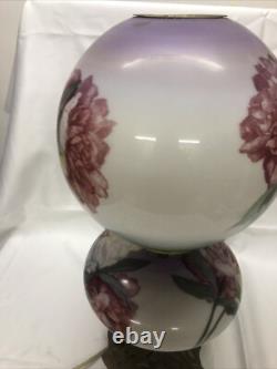 Antique QUEEN ANNE No 2 Gone With the Wind Style Oil Lamp Converted To Electric
