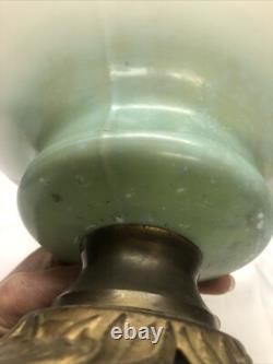 Antique QUEEN ANNE No 2 Gone With the Wind Style Oil Lamp Converted To Electric