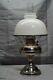 Antique RAYO Model Feb. 28.05 Tabletop Oil Lamp With Chimney and White Shade