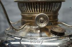 Antique RAYO Model Feb. 28.05 Tabletop Oil Lamp With Chimney and White Shade