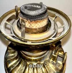 Antique ROYAL Brass Kerosene Lamp Font Drop In 5 with Burner, Wick, Shade Holder