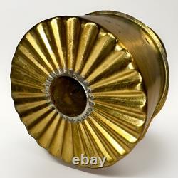 Antique ROYAL Brass Kerosene Lamp Font Drop In 5 with Burner, Wick, Shade Holder