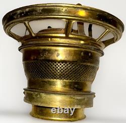 Antique ROYAL Brass Kerosene Lamp Font Drop In 5 with Burner, Wick, Shade Holder