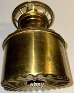 Antique ROYAL Brass Kerosene Lamp Font Drop In 5 with Burner, Wick, Shade Holder