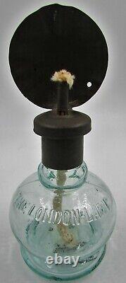 Antique & Rare Miniature THE LONDON LAMP Oil Fluid with Burner, Wick & Reflector