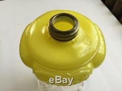 Antique Rare Yellow Cased Prince Edward Kerosene Oil Lamp Consolidated 1890's