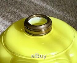 Antique Rare Yellow Cased Prince Edward Kerosene Oil Lamp Consolidated 1890's