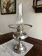 Antique Rayo Nickel Plated Oil Lamp, Great Working Condition, 10 Shade Ring