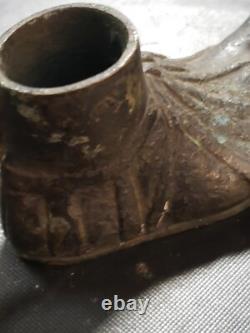 Antique Roman Foot Oil Lamp Rush Lamp Miniature