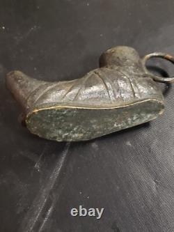 Antique Roman Foot Oil Lamp Rush Lamp Miniature