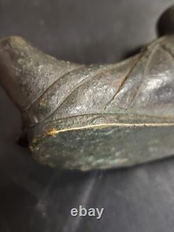 Antique Roman Foot Oil Lamp Rush Lamp Miniature