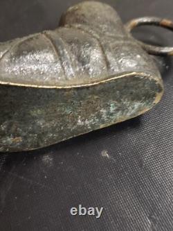 Antique Roman Foot Oil Lamp Rush Lamp Miniature