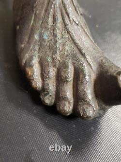 Antique Roman Foot Oil Lamp Rush Lamp Miniature