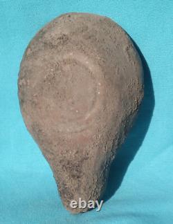 Antique Roman Oillamp Pompei With Man With Shield On Top Archeological Find