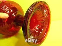 Antique Ruby Red Aladdin Nu-Type Model B Beehive Oil Lamp AWESOME Color