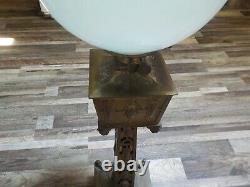 Antique SUPER Rare Duplex Oil-Lamp heavy brass neoclassical design