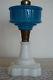 Antique Sandwich Old Atterbury Oil Kerosene Eapg American Patterned Glass Lamp