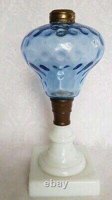 Antique Sandwich Old Oil Kerosene Eapg American Patterned Glass Lamp