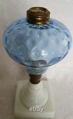 Antique Sandwich Old Oil Kerosene Eapg American Patterned Glass Lamp