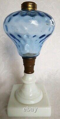 Antique Sandwich Old Oil Kerosene Eapg American Patterned Glass Lamp