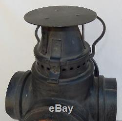 Antique Santa Fe Railroad Oil Switch Lamp or Oil Train Lantern