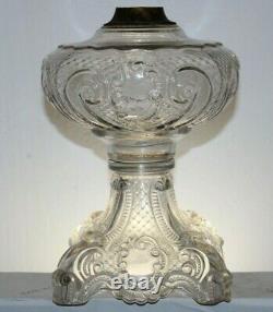 Antique Scroll Oil Lamp 9 3/4'' tall