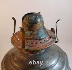 Antique Sirius B. B Co Ornate Copper Metal Oil Lamp Floral, Victorian, Beautiful