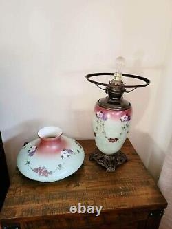 Antique Success Hand Painted Gone With the Wind GWTW Oil Lamp 23 x 12