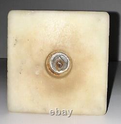 Antique TULIP Composite Kerosene Oil Stand Lamp Thuro I-149a Pattern Under Glass