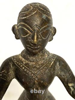 Antique Tibetan Bronze Oil Lamp, Museum Quality! 6, Cast, Snake Handlereal, Gift