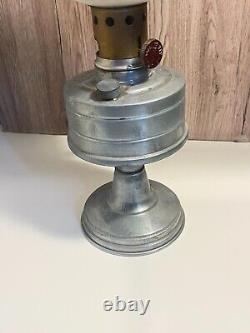 Antique Titus Tito Landi oil lamp with Shade and Chimney