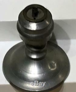 Antique Toy Miniature Pewter Whale Oil Lamp with Original Burner, c. 1835