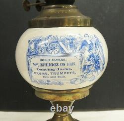 Antique Toy Store Display Advertising OIL LAMP Victorian Musical Instrument Sign