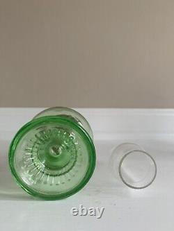 Antique Uranium Glass Handy Brand Small Oil Lamp 7.5