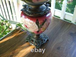 Antique VICTORIAN GONE WITH THE WIND PARLOUR LAMP GWTW Oil Lamp, Made in USA