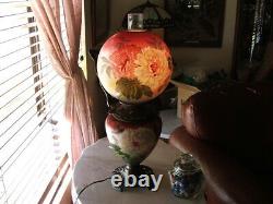 Antique VICTORIAN GONE WITH THE WIND PARLOUR LAMP GWTW Oil Lamp, Made in USA