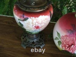 Antique VICTORIAN GONE WITH THE WIND PARLOUR LAMP GWTW Oil Lamp, Made in USA