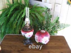 Antique VICTORIAN GONE WITH THE WIND PARLOUR LAMP GWTW Oil Lamp, Made in USA