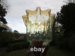 Antique Vaseline Glass Duplex Oil Lamp Shade Suit Was Benson