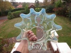 Antique Vaseline Glass Duplex Oil Lamp Shade Suit Was Benson