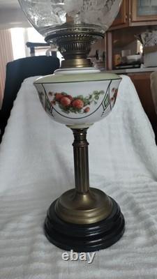 Antique Veritas Lamp Works Oil Lamp With Duplex Burner 26 EXCEPTIONAL