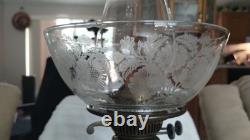 Antique Veritas Lamp Works Oil Lamp With Duplex Burner 26 EXCEPTIONAL