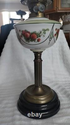 Antique Veritas Lamp Works Oil Lamp With Duplex Burner 26 EXCEPTIONAL