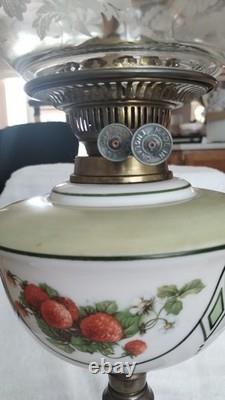 Antique Veritas Lamp Works Oil Lamp With Duplex Burner 26 EXCEPTIONAL