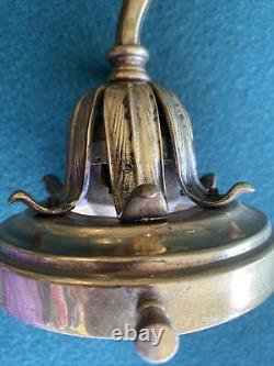 Antique Victorian Art Nouveau Deco Dual Newel Light Post Lamp Works Rare 24