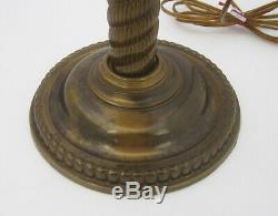 Antique Victorian Art Nouveau Lotus Banquet Parlor Electrified Oil Lamp GWTW