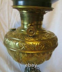 Antique Victorian Bradley & Hubbard Cherub GWTW Oil Electric Table Parlor Lamp