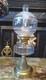 Antique Victorian Brass Oil Lamp / Glass Reservoir / glass etched globe