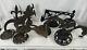 Antique Victorian Cast Iron Swing Arm Oil Lamp Wall Sconce Lot
